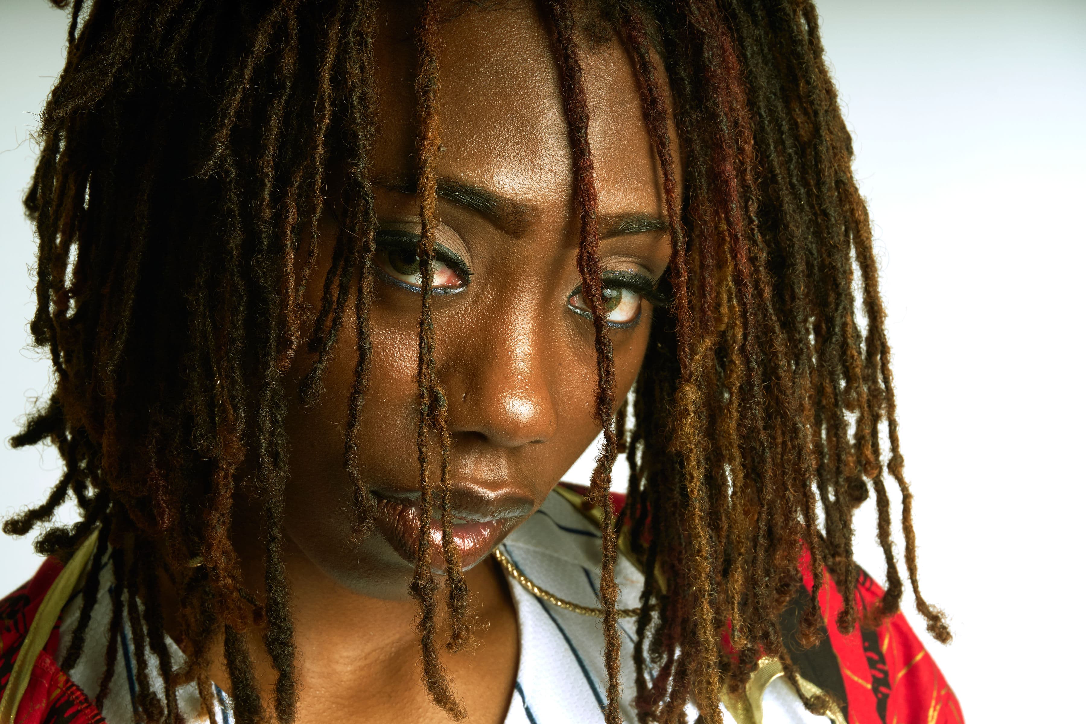 Close-up studio portrait
